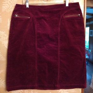 Caslon corduroy red mini skirt